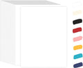 White Cardstock 8.5 x 11 White Paper 100 Pack, Goefun 65lb Card Stock Printer by Goefun