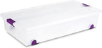Sterilite 8-Pack 60 Quart ClearView Latch Box, Wheeled Underbed Organizer Bins - Image 9