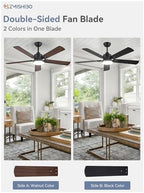 zmishibo 2 pack 52" ceiling fan with light on a desk or shelf