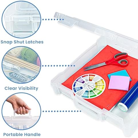 artbin 12 x 12 craft organizer with handle, front angle view