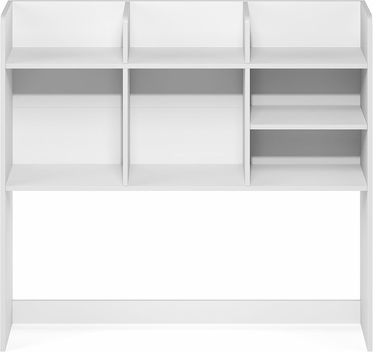 Furinno Classic 7-Shelf Desk Shelf, Desktop Hutch, White