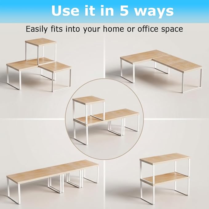 Aothia Wood Desktop Shelf for Top of Desk - Image 4