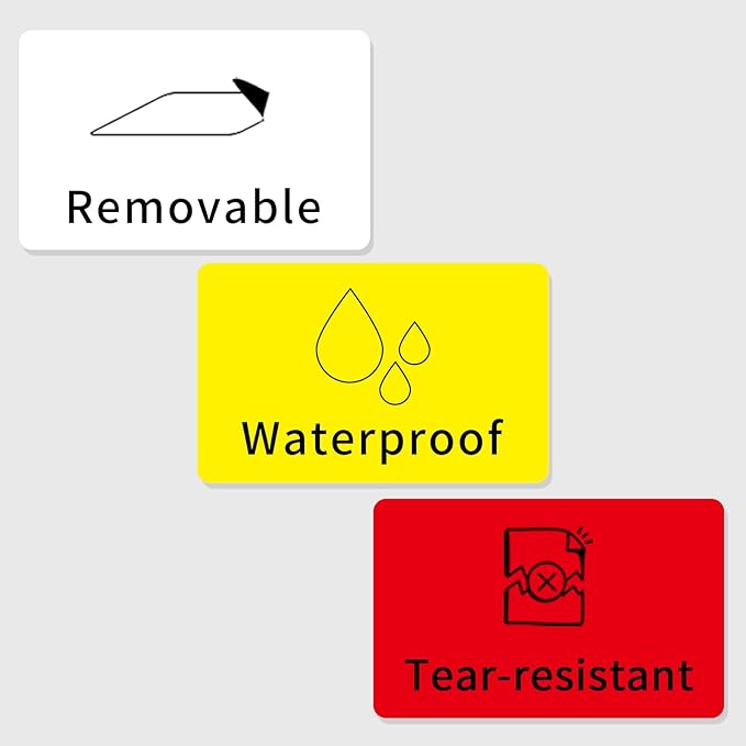 3×5 Inch Red Removable Thermal Labels, Waterproof Thermal Label, 240 Sheets per - Image 2