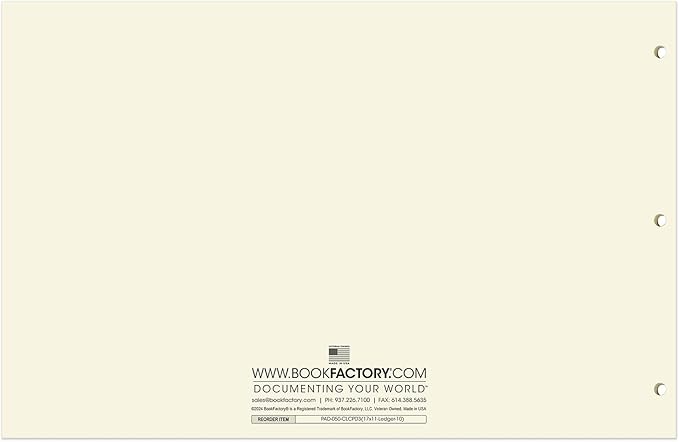 BookFactory Ledger Pad/Large 10 Column Accounting Ledger Columnar Pads - Image 3