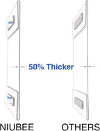 Niubee 6 Pack Acrylic Sign Holder 11 x 17 inches Wall Mount Sign Holders Clear - Image 3