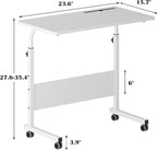DlandHome Rolling Desk Adjustable Standing Desk, Mobile Side Table 31.4 Inches - Image 2