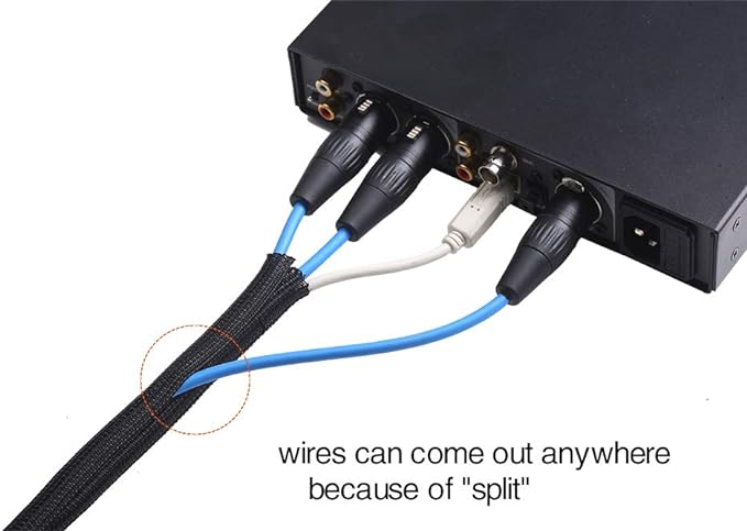Alex Tech 25ft - 1/2 inch Cord Protector Wire Loom Tubing Cable Sleeve Split - Image 3