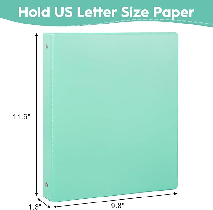 CIXILDTS 1-Inch Binder, Standard 3 Ring Binder Fit Letter Size Paper, - Image 2