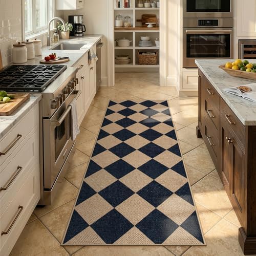 lahome checkered easy jute non slip runner rug, package contents