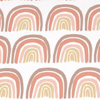 JumpOff Jo - Large Baby Splat Mat for Under High Chair, Booster Seat, Tabletop, Food Catcher - Protect Floor and Carpet from Spills & Crafts - Waterproof and Washable (Boho Rainbow)