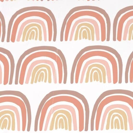 JumpOff Jo - Large Baby Splat Mat for Under High Chair, Booster Seat, Tabletop, Food Catcher - Protect Floor and Carpet from Spills & Crafts - Waterproof and Washable (Boho Rainbow)
