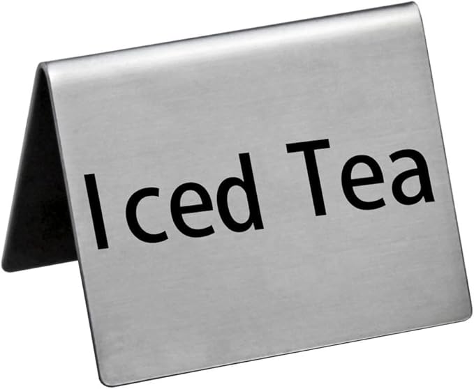 New Star Foodservice Stainless Steel Table Tent Sign, 2 x 2-Inch) by NewStarFoodservice