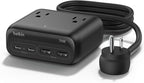 Belkin GaN Charging Station 70W, 7-in-1 Dual USB C Charger w/ 3X AC Outlets by Belkin