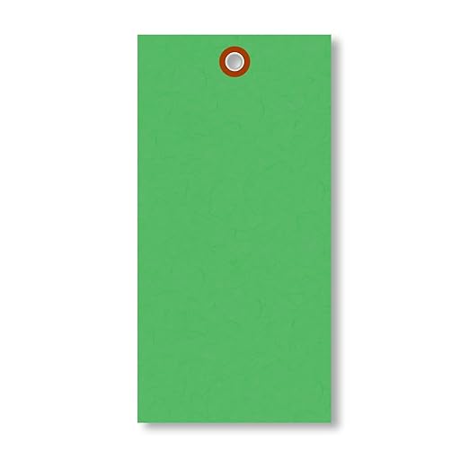 SmartSign 6.25 x 3.125 inch “Green” Blank Tyvek Shipping Tags - Image 5