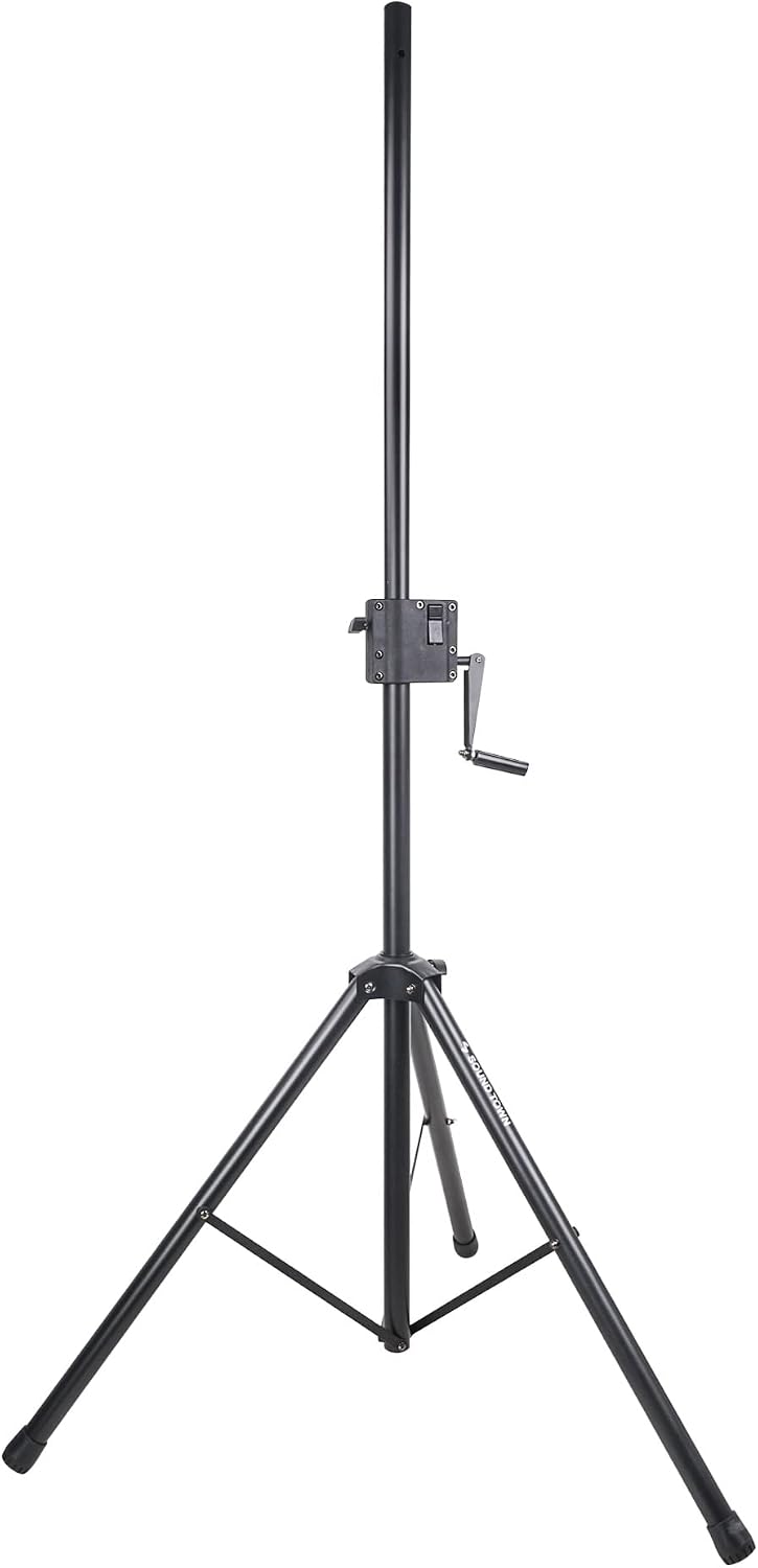 Sound Town 2-Pack Crank-Up Adjustable Height Tripod Speaker Stands (48"-...