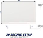 SignHero Sneeze Guard | Large, Sturdy ¼” Acrylic Plexiglass Shield | USA-Made - Image 2
