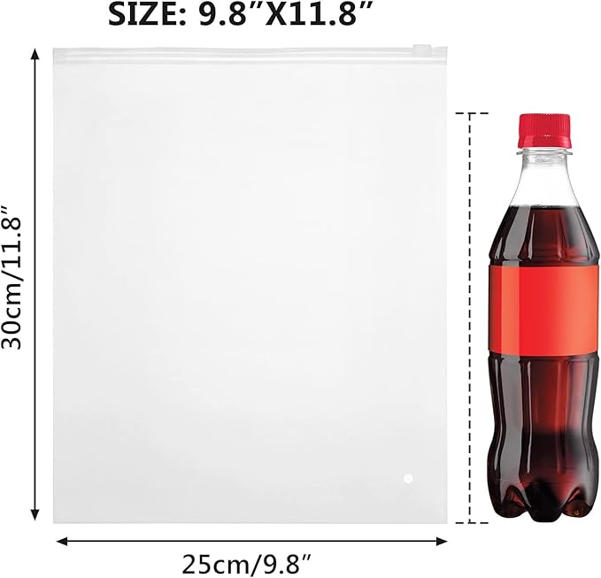Svaldo T Shirt Bags, Resealable Poly Plastic Apparel Merchandise Zip Bags - Image 9