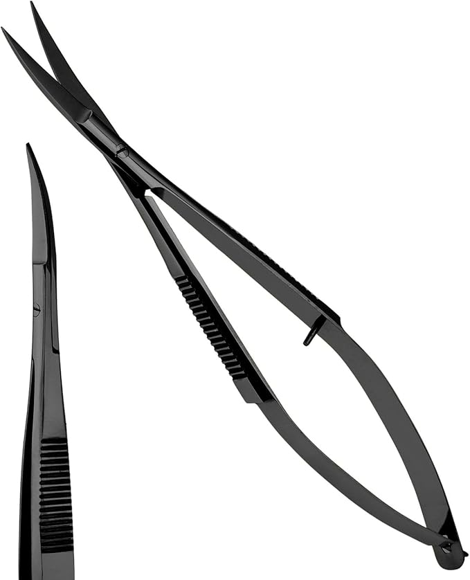 Cross Edge Curved Spring Scissors 5 Inch Stainless Steel Precision Eyebrow & by MyLashToolsByCrossEdge