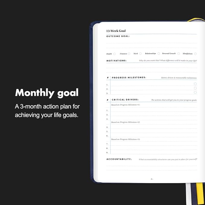 BestSelf 13-Week Self Journal & Goal Planner – Undated Daily ADHD-Friendly - Image 5