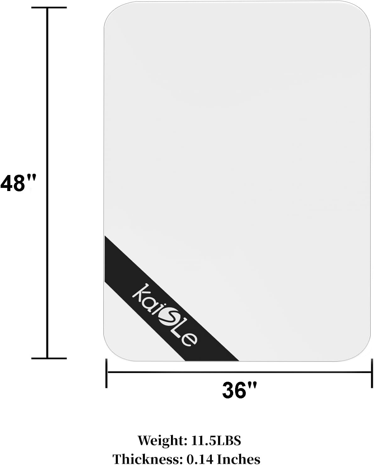 48" x 36" Office Chair Mat for Carpet, Flat Shipping