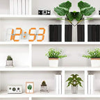 15" large 3d led wall clock rgb neon, front angle view