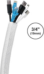 QCSIW 3/4"-50ft Extra-Long Braided Cable Sleeve Protector - Image 8