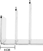 Halyuhn Acrylic Desk File Organizer 2 Pack, 4 Section Letter Organizer - Image 3
