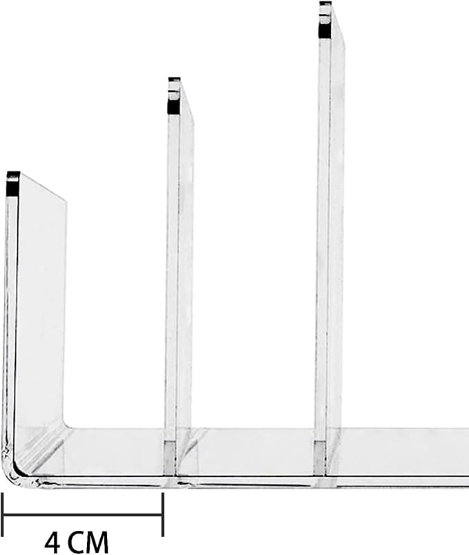 Halyuhn Acrylic Desk File Organizer 2 Pack, 4 Section Letter Organizer - Image 3