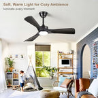 black ceiling fan with light: 42-inch ceiling fan, package contents