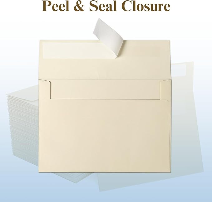 Ivory Blank Cards and Envelopes, Goefun 5x7 Flat Cream Cardstock and A7 - Image 4