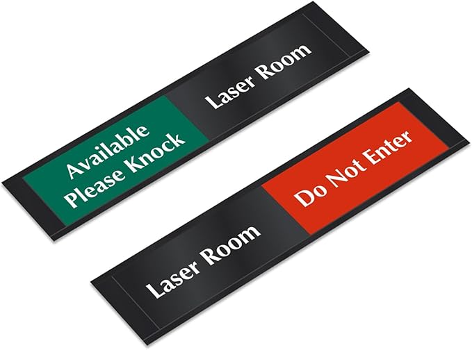 SmartSign Laser Room Available/Do Not Enter Please Knock Slider Sign, 2.25" x - Image 7
