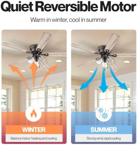 portage bay ceiling fans 52" renton bronze indoor, view 9