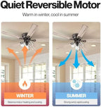 portage bay ceiling fans 52" renton bronze indoor, view 9