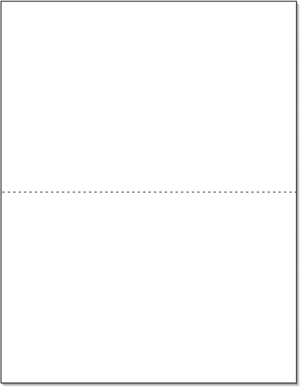 NextDayLabels - Letter Size White Perforated Blank Post Card Cardstock