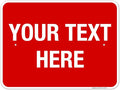 Personalized Custom Red Background Customize by SigoSigns