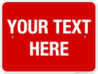 Personalized Custom Red Background Customize by SigoSigns