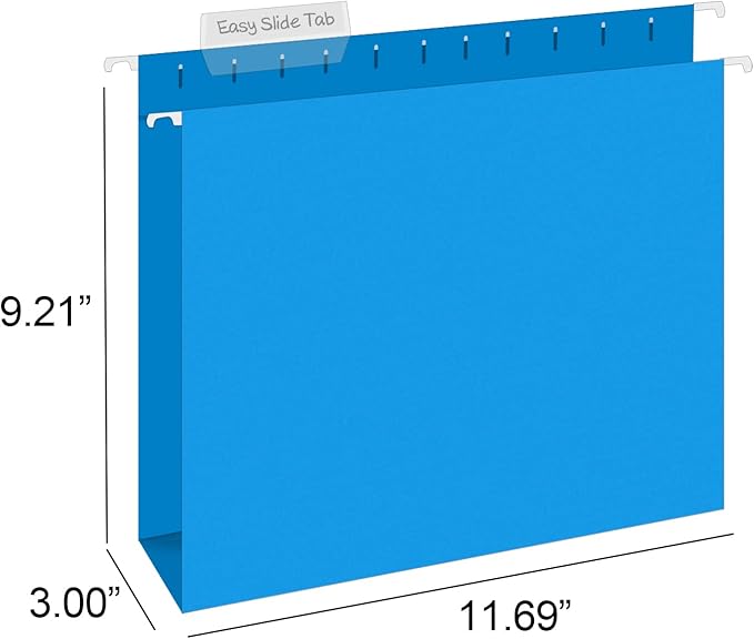 HERKKA Extra Capacity Hanging File Folders, 30 Pack Reinforced Letter Size - Image 2