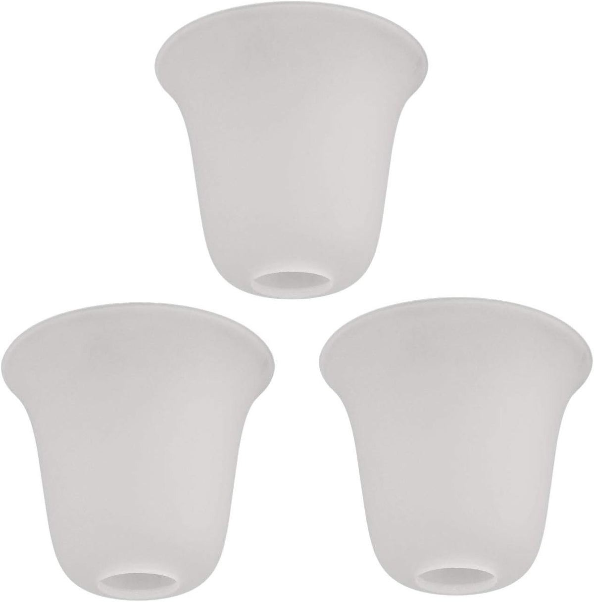 Eumyviv 3 Pack Bell Shaped Frosted Glass Lamp Shade Replacement