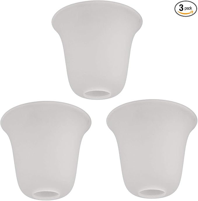 Eumyviv 3 Pack Bell Shaped Frosted Glass Lamp Shade Replacement by Eumyviv