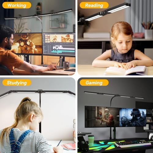 adjustable led desk lamp with clamp & remote, package contents