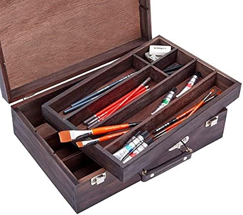 kingart wood art storage box with espresso stain, package contents