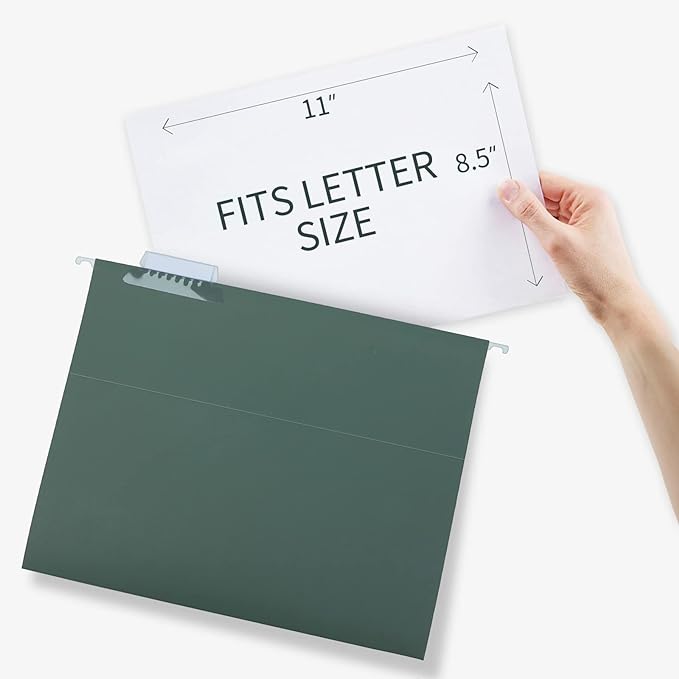 HERKKA Extra Capacity Hanging File Folders, 30 Pack Reinforced Letter Size - Image 3