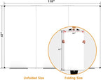 XBoard 118 x 48 Inch Magnetic Dry Erase Board, Oversized Foldable Whiteboard - Image 3