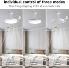 retractable ceiling fans with lights and remote, 42 showing dimensions
