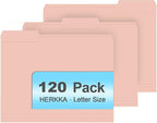 File Folder, HERKKA 120 Pack 1/3 Cut Tab File Folders, File Folders Great by HERKKA