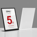 ECKEK Carbon Steel Sign Holder, Menu Displays Double Sided, Table Top Sign Stand - Image 2