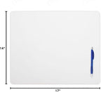 Dacasso 17" x 14" White Leatherette Luxury Conference Table Pad - Image 7