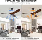 52 inch ceiling fan no light ，wood outdoor, package contents