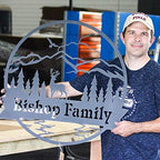RealSteel Personalized Outdoor Metal Sign, Customize the Great Outdoor Deer & - Image 3