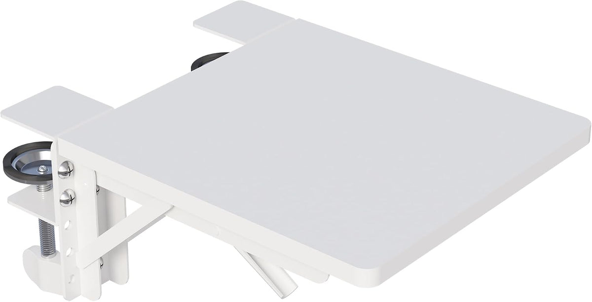 BONTEC Ergonomic Desk Extender Tray, 9.5"x9.1" Table Mount Arm Wris...